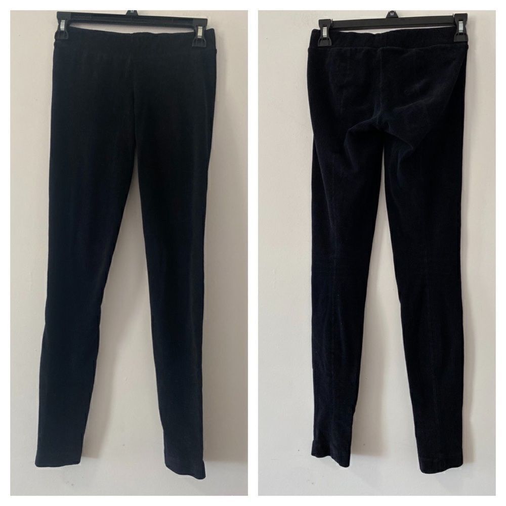 Vince black velvet leggins